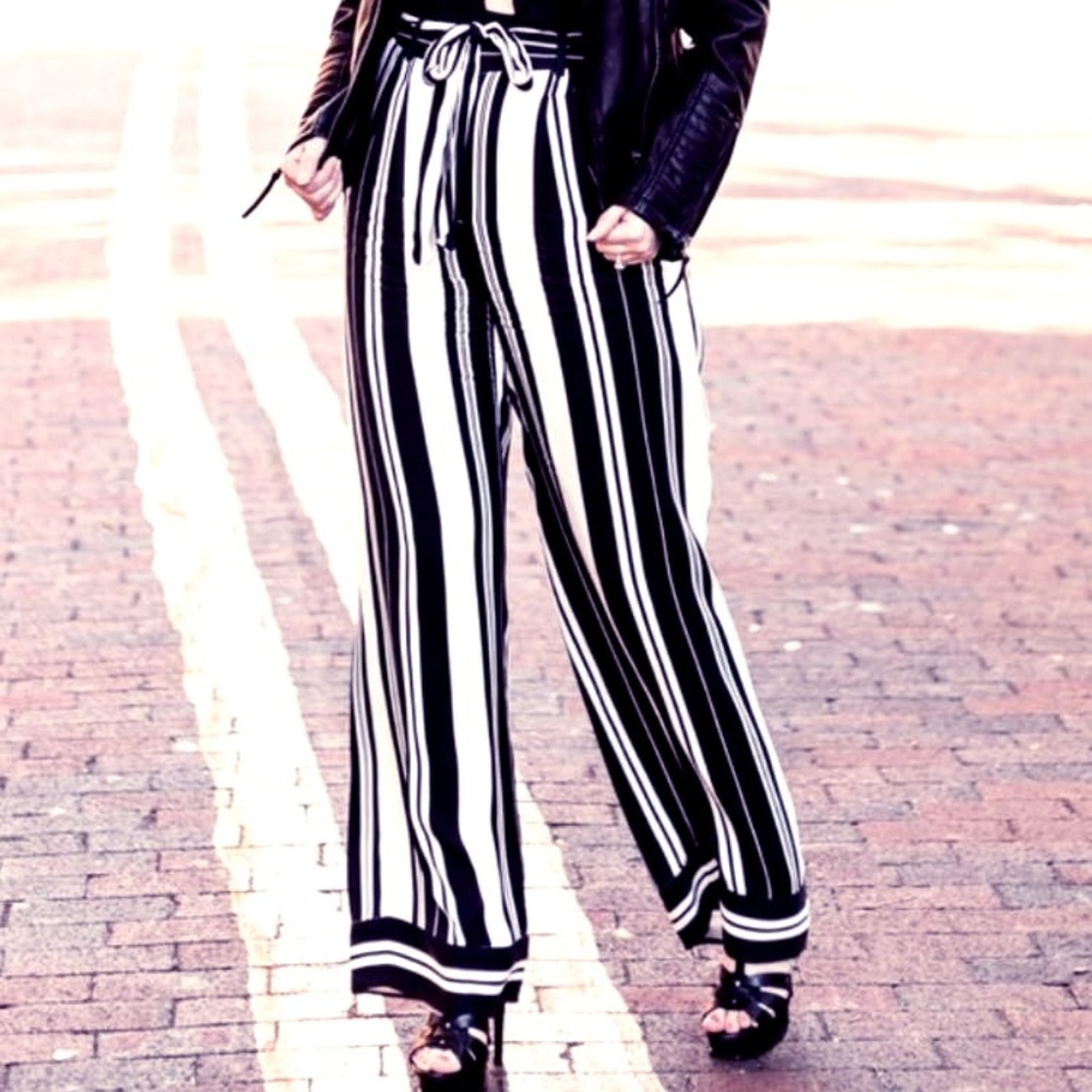 Black & White high waisted pants